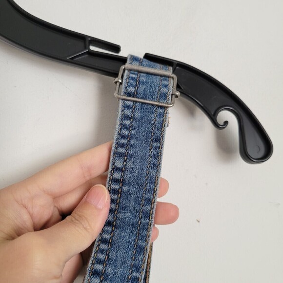 H&M Divided Button Front Blue Denim Cotton Jean Mini Dress Size 4 - Picture 6 of 12